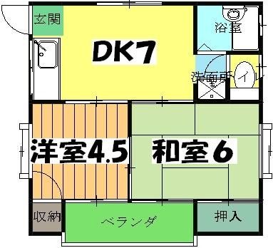 フラッツ若松の間取り