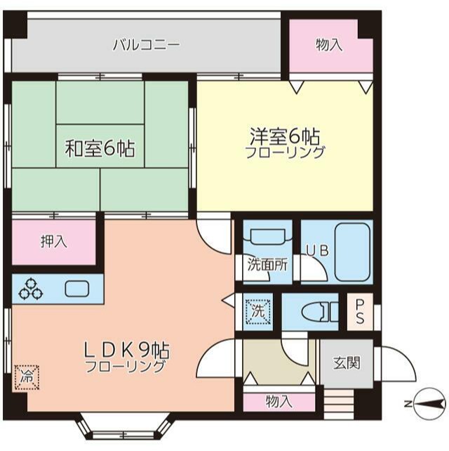 川崎市中原区中丸子のマンションの間取り