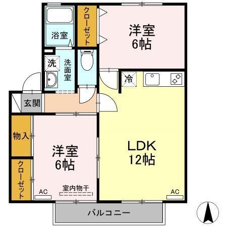 ハイカムール土居田の間取り