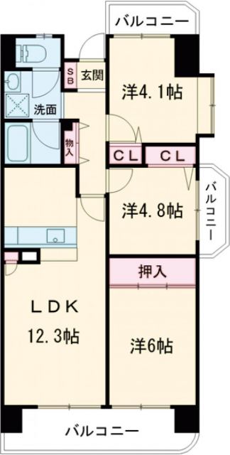 パストラル和泉の間取り写真