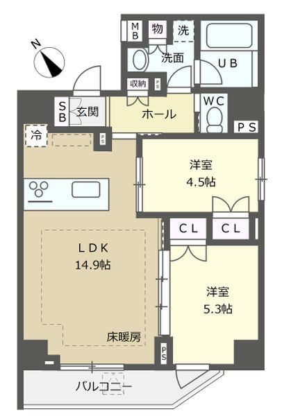 アークマークス王子本町の間取り写真