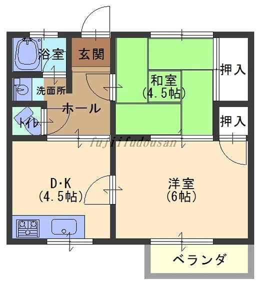 喜多マンションの間取り写真