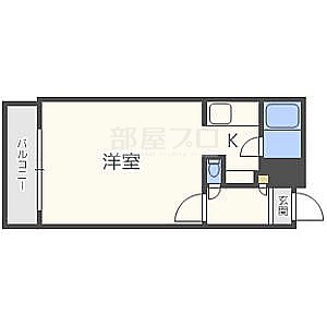地下鉄東西線 西１１丁目駅 徒歩10分 6階建 築43年の間取り写真