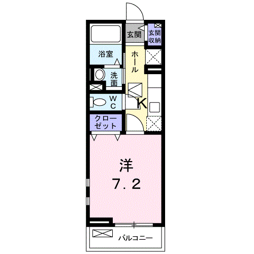 舞鶴市行永東町のアパートの間取り