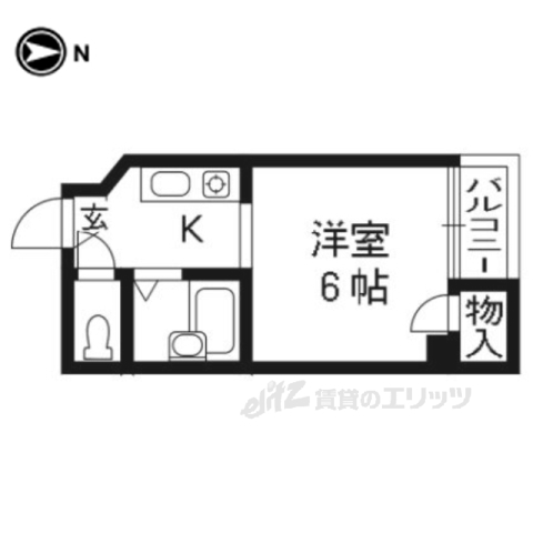 【京都市東山区古西町のマンションの間取り】