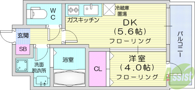 エルスタンザ子平町の間取り