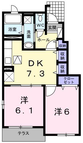 カーサフィオーレIIの間取り