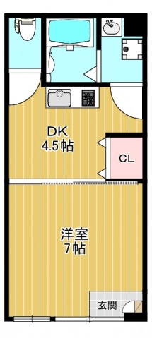 広島市中区河原町のマンションの間取り