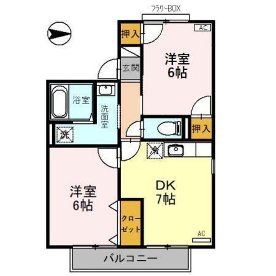 トゥインクル根塚の間取り