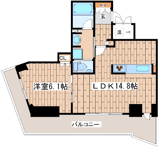 ジークレフ新神戸タワーの間取り