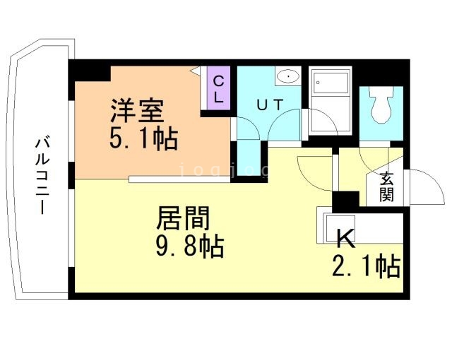 札幌市中央区北一条東のマンションの間取り