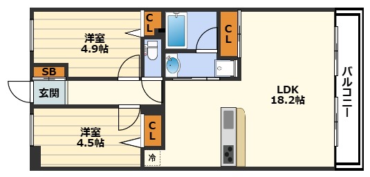 コスモグラシティ梅田東の間取り