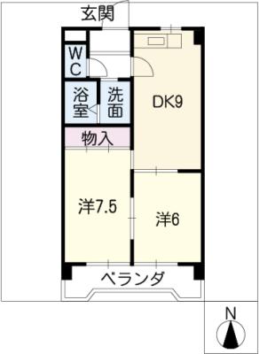 メゾン貴船　Ａ棟の間取り