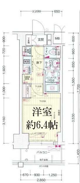 大阪市淀川区東三国のマンションの間取り