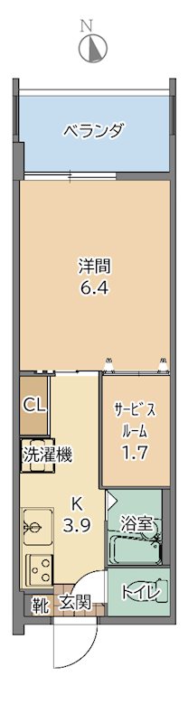 トーマス国場2の間取り