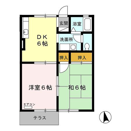 市原市山木のアパートの間取り