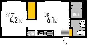 広島市南区南大河町のマンションの間取り