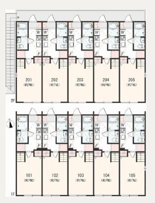 【座間市入谷西のアパートの間取り】