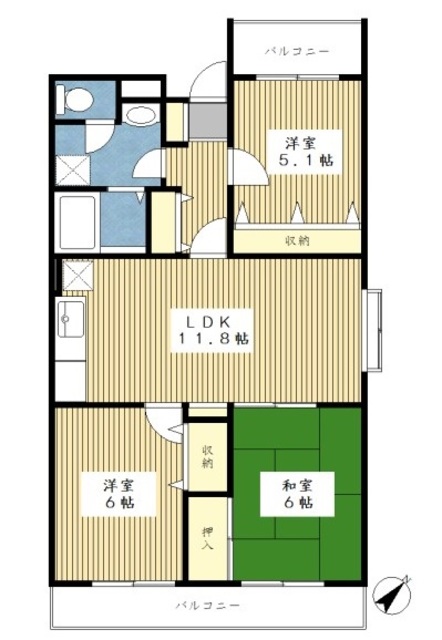 オークヒルズ見花山の間取り