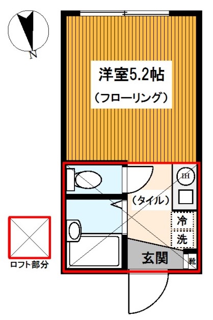 横浜市保土ケ谷区岩崎町のアパートの間取り