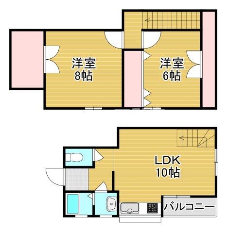 大阪市城東区鴫野西のアパートの間取り