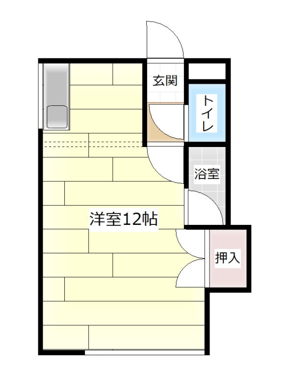 夕張郡栗山町松風のアパートの間取り