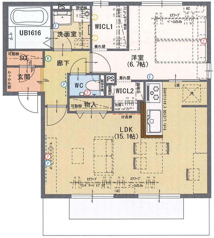 豊川市新宿町のアパートの間取り