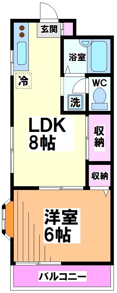 世田谷区南烏山のアパートの間取り