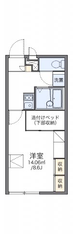 【調布市深大寺南町のアパートの間取り】