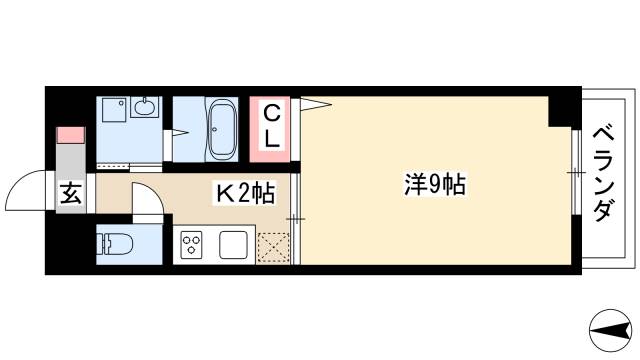 パラシオン車道西館の間取り