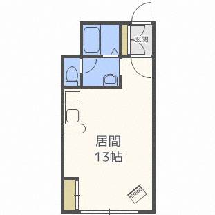 【札幌市北区北三十一条西のアパートの間取り】