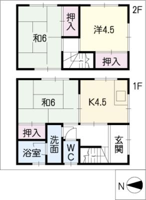 青柳３丁目貸家の間取り