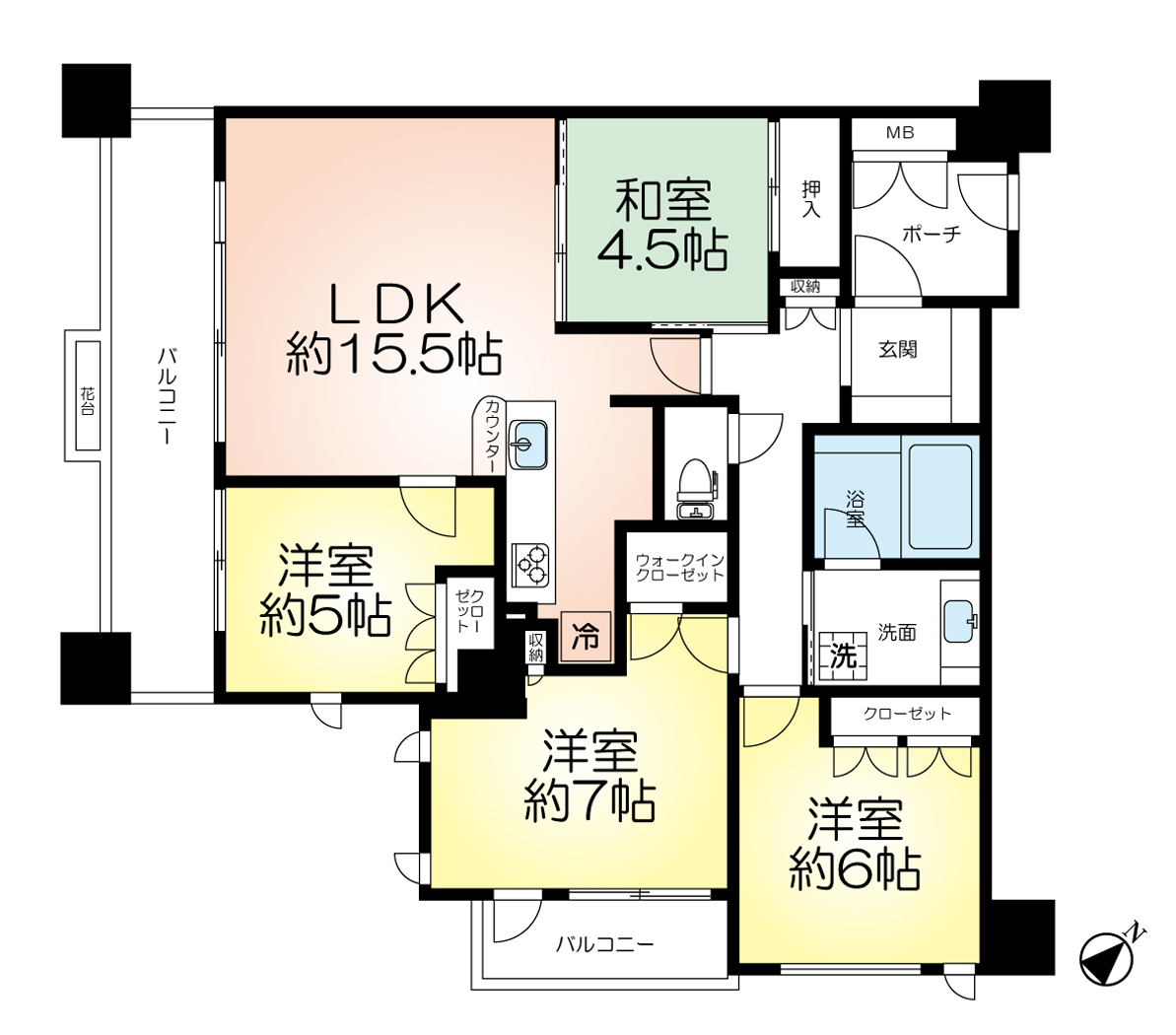 リーベスト西神中央の間取り