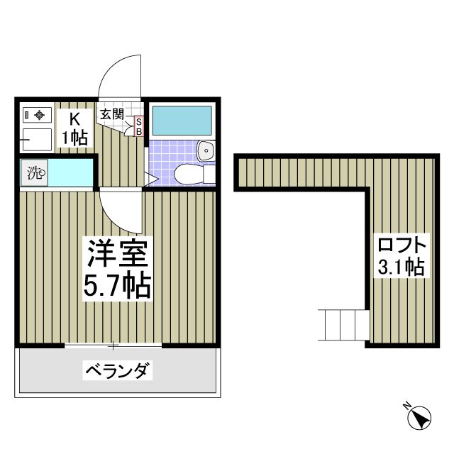 ブラウン第1の間取り