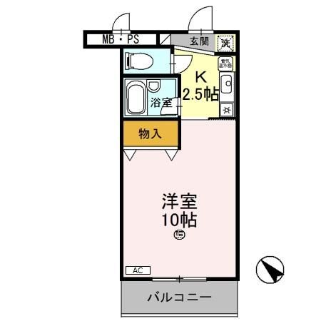 サンタウン竹鼻　Bの間取り