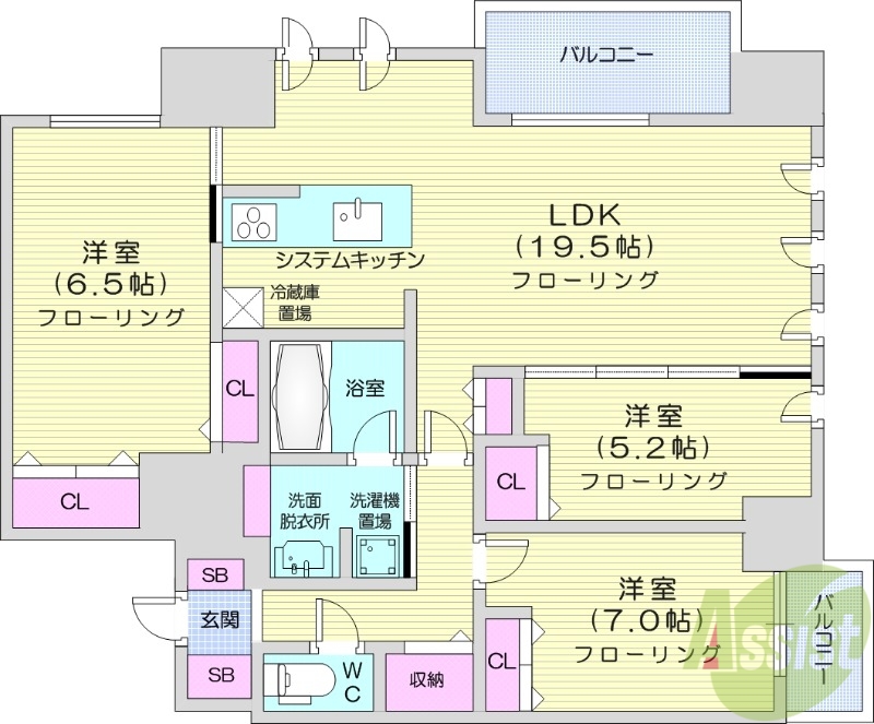 Fリミテッド北広島の間取り