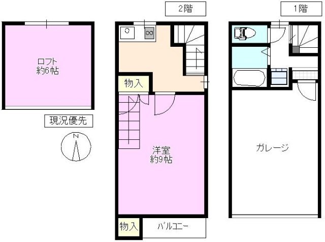 ハイクオリティ三輪　Ｂ棟の間取り