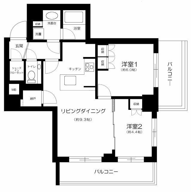 ブランズ東中野プレミアムの間取り