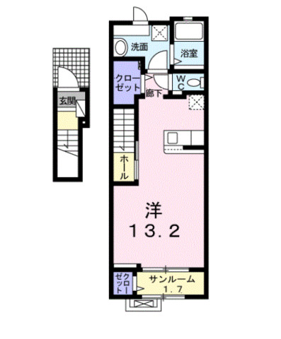 コンフォート上野丘南Ａの間取り