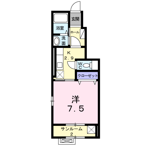 メゾンドソレイムの間取り