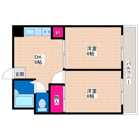 【大阪市平野区加美北のマンションの間取り】