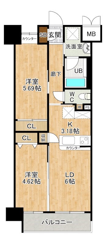 ウィングス門司駅前の間取り