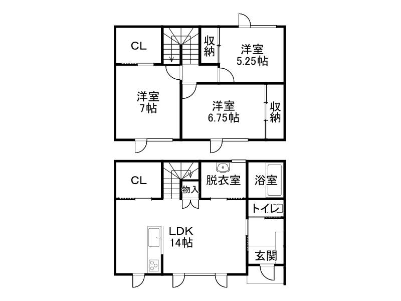 （仮）ＴＯＷＮ芽室東２メゾネットの間取り