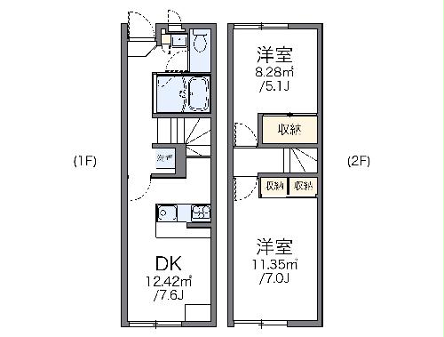 レオパレスラ　ルーナＡの間取り