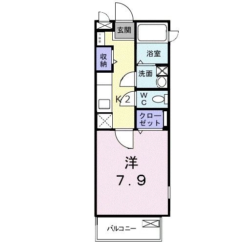 高崎市大橋町のアパートの間取り