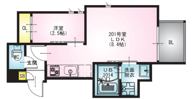 蓮田市東のアパートの間取り