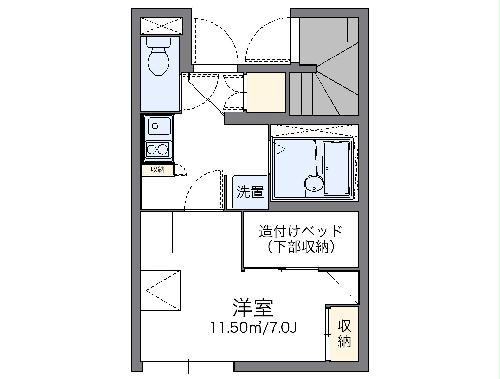 レオパレスやまぶきの間取り