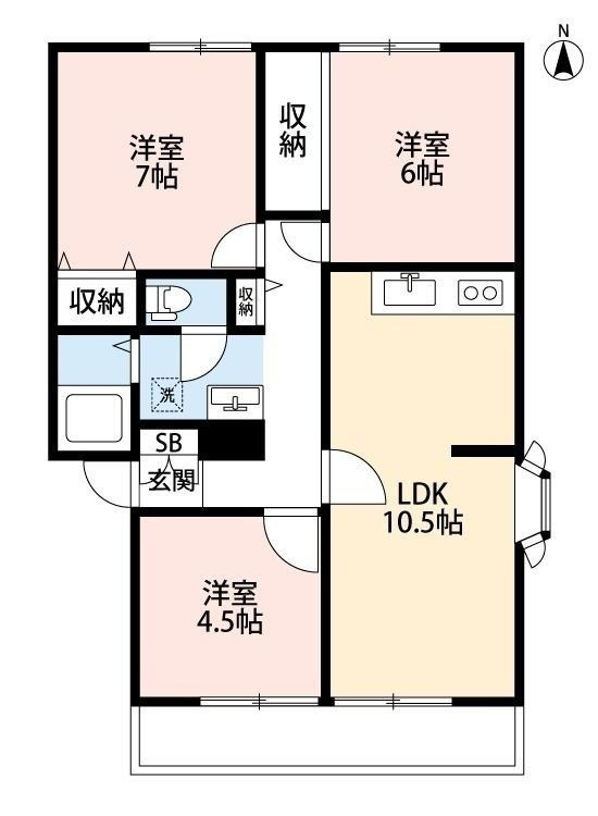 サンコート所沢C棟の間取り