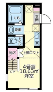 座間市緑ケ丘のアパートの間取り