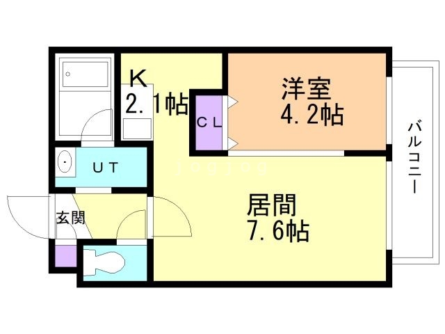 【札幌市豊平区月寒西一条のマンションの間取り】